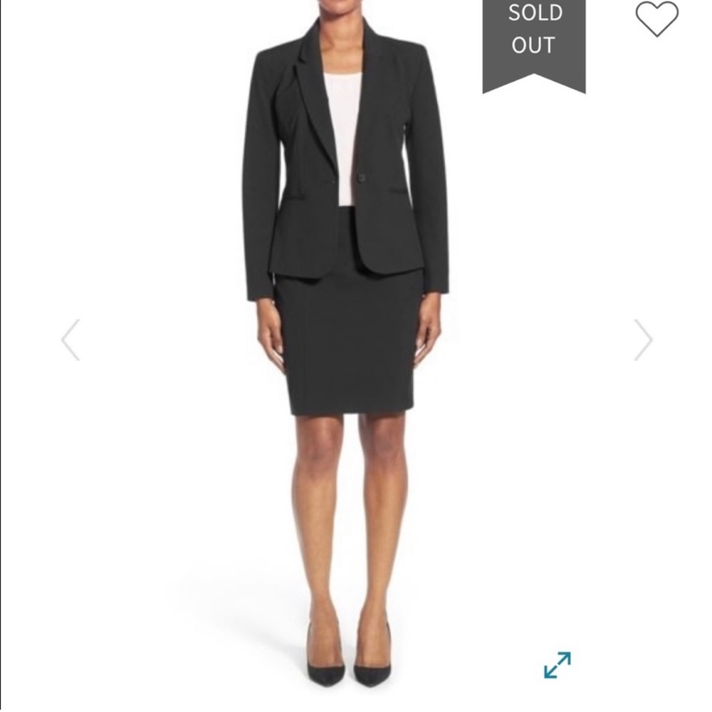 Halogen Ela Suit Skirt, Size 14, Black